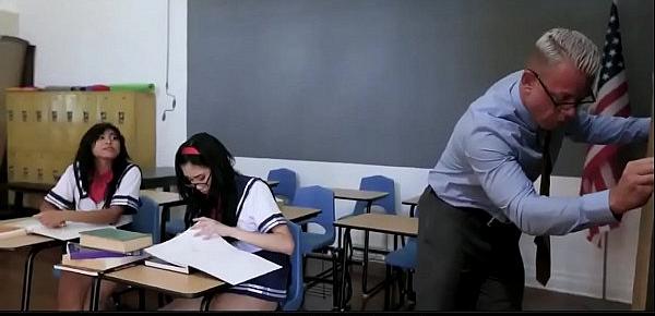  Two Cute Asian Schoolgirls Banged By Horny Teacher - MINIASIANS.COM